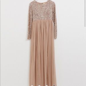 ASOS Maya maternity sequin bridesmaid gown